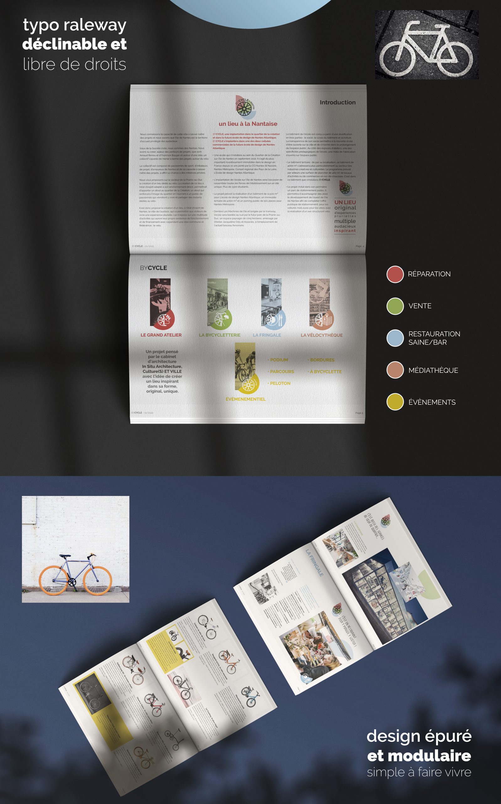 Brochure bycycle, Nantes